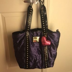 Betsy Johnson purple tote bag